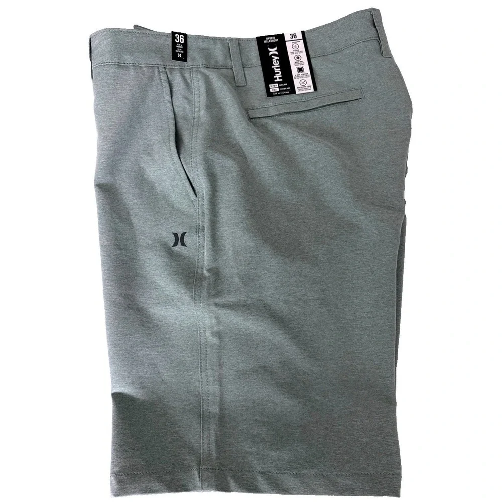 Hurley Men's Gladiator Grey Hybrid Walkshorts 4-Way Stretch Water Repellent SZ36